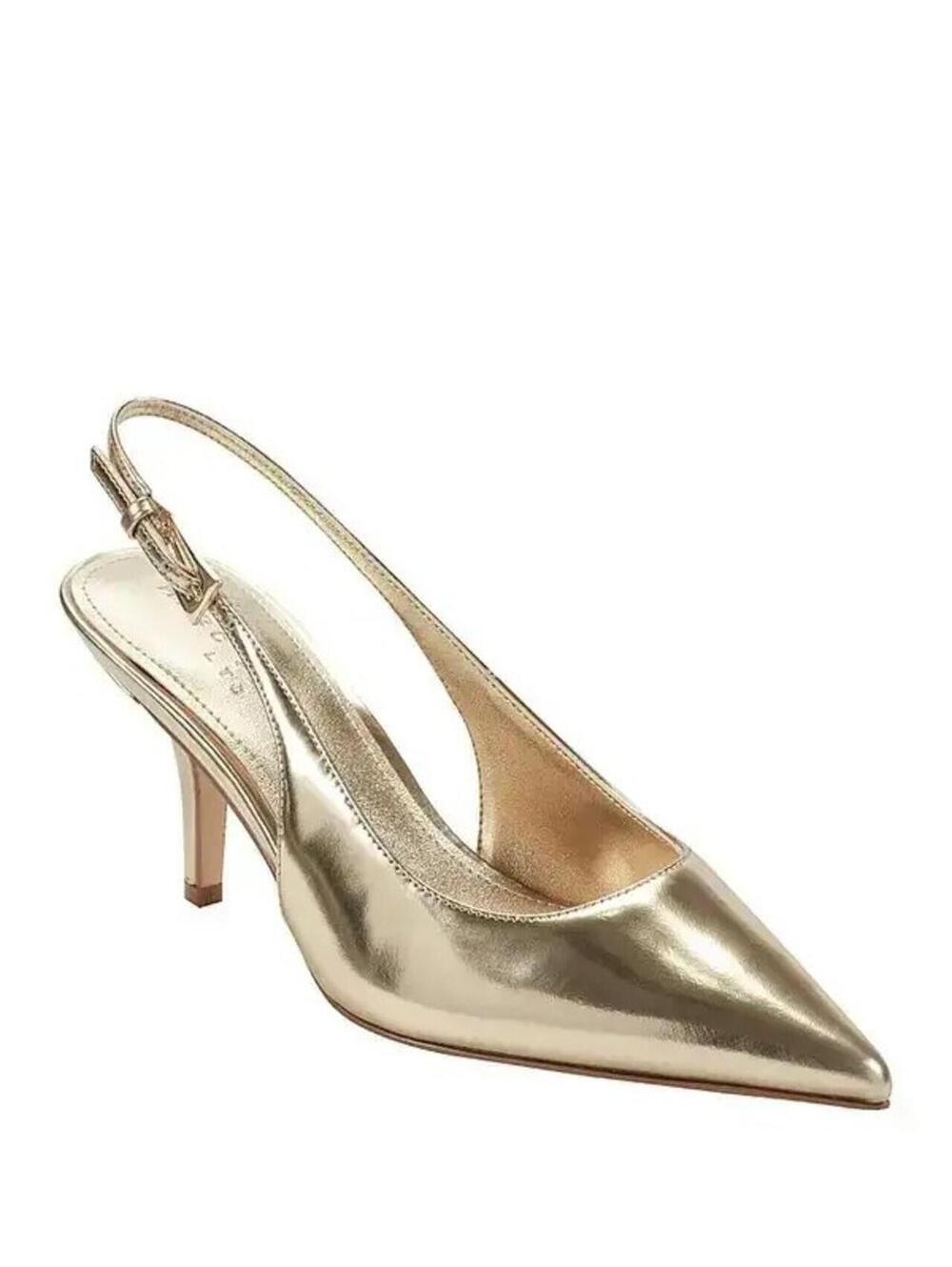 160$ Marc Fisher Ltd Dorie Pointed Slingback Pumps Women's Size 7.5 US Gold